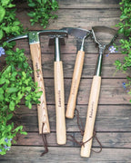 Hoe and Cultivator Garden Rake Hand Tiller Tool Wood Handle Double Sided Cultivator Versatile Tool for Digging,Loosening Soil,Weeding,Breaking Up Soil,Cultivating,Preparing Seedbeds Combination Garden