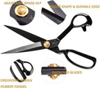 Sewing Scissors, 9 Inch Fabric Dressmaking Scissors Upholstery Office Shears for Tailors Dressmakers, Best for Cutting Fabric Leather Paper Raw Materials Heavy Duty High Carbon Steel(Right-Handed)