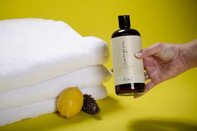 Home by Forever New – Scented Liquid Laundry Detergent, Lemongrass, 16 Fl Oz – Perfect for Washing Towels, Bed Linens, Clothing, and More