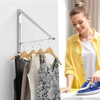 Valet Hook Drying Rack Clothes Hanger Folding Coat Racks Aluminum Home Storage Organiser Space Savers 2 Packs
