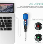ORIA Electric Screwdriver, Cordless Electric Screwdriver, 12 in 1 Cordless Power Repair Tool Kits with 10 Bits and 1/4 inch Bit Holder, LED Lights, Charging Cable, for Phones,Toys, PC