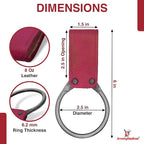 Armory Replicas - Hand Forged Medieval Viking Battle Axe Holder - Genuine Bovine Leather Functional Costume O-Ring Weapon Belt Holster
