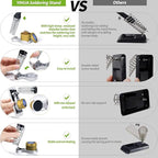 YIHUA 947-V Soldering Iron Kit with 3 LED Lights, Temperature Control, 5 Premium Solder Tips, Desoldering Pump, Indicator & ON/OFF Switch-60 Watts Soldering Iron, Solder Wire, Tip Cleaner, and more.