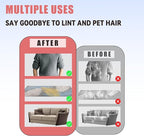 Pet Hair Removal Glove for Furniture, Carpet, Clothes and Car Seats, Electrostatic Cat & Dog Hair Removal Tool, Eco-Friendly Reusable Pet Hair Remover Glove with Silvervine Sticks (1 Glove & 2 Sticks)