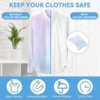 200 Pcs Color Absorber Laundry Sheets Color Dye Guard Sheets for Laundry Prevent Runs or Bleeds Fragrance Free Trapping for Home Apartment