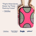 Shacke Premium 5 Packing Cubes Set - Lightweight Mesh Travel Luggage Organizers with Laundry Bag, 5-Piece Suitcase Storage System (Precious Pink)