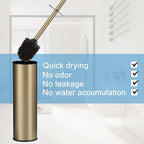 BGL Brushed Gold Toilet Brush and Holder,Stainless Steel Toilet Brushes for Bathroom with Holder