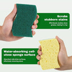 9 Pack Heavy Duty Scrub Sponge, Tough Cleaning Tool for Grills, Stovetops & Burned Pots, Durable Dual-Sided Sponge for Heavy-Duty Kitchen & Household Tasks