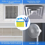 4 Pcs Window Venetian Blind Cleaner Duster Tool 7 Finger Blind Rush and Shutter Cleaner Brush Hand-held Window Shutter Air Conditioner Duster for Dirt(Green, Blue)