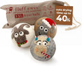 Hustle & Blush Fluff Ewes Wool Dryer Balls 3 Pack - XL Sheep in Heavenly Peace Premium New Zealand Laundry Set, Reduces Drying Time, Static Control, Chemical Free, Ideal Holiday Gifts for Women & Men