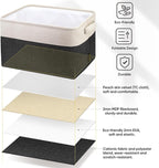 BALEINE 2 Pack Fabric Storage Bins for Shelves, Linen Storage Baskets for Organizing, Decorative Closet Bins for Clothes, Home (Black, 15"x11"x9.5")