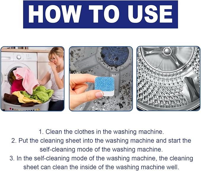 Washing Machine Cleaner Powder, 2025 Best Deep Clean for Front or Top Load Washers, Inside Drum and Laundry Tub Seal, HE Washer Cleaning Solution for Long-Removes Odor (36)