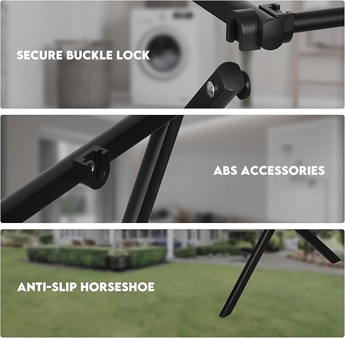 Clothes Drying Rack | Foldable Drying Rack Clothing for Laundry | Small Collapsible Portable Dryers for Laundry | Use for Indoor & Outdoor | Black 37.5"x29"x12"