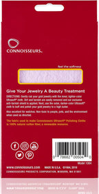 CONNOISSEURS Premium Edition Extra Large Polishing Cloth for Gold Jewelry - Ultrasoft Fabric with Anti-Tarnish Formula - 14x14 Inches