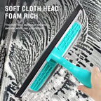 4 in 1 Window Cleaning Kit, Professional Window Vacuum Squeegee with Spray Bottle, Cleaner Brush Tools for Shower Wall Mirror Glass Car Windshield Countertop