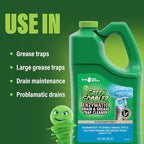 Green Gobbler ENZYMES for Grease Trap & Sewer - Controls Foul Odors & Breaks down Grease, Paper, Fat & Oil in Sewer Lines, Septic Tanks & Grease Traps (4 Gallon Case)