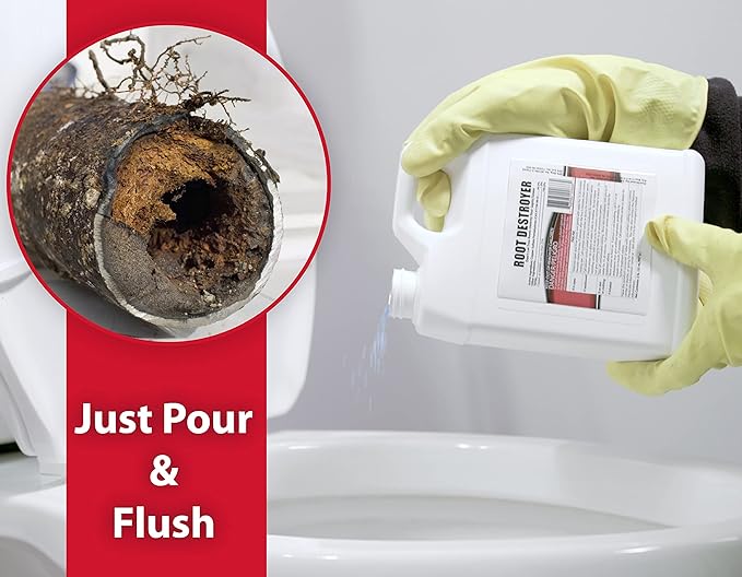 Root Destroyer - 5lbs - Root Killer for Sewer, Pipe & Drain Lines, Septic Tanks and Septic Systems - Stops New Growth & Safe for All Plumbing - Pure Copper Sulfate Crystals