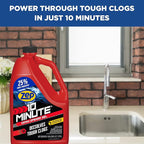 Zep 10 Minute Drain Opener Gel 1 Gallon (Case of 4) ZHCR128NG - Commercial Strength, Fast Acting and Safe for All Pipes
