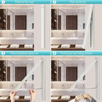 Wall Mounted Drying Rack - No Drill Installation, Space Saving Foldable Clothes Rack for Laundry Room, Dorm, Apartment,RV, Closet. Heavy Duty & Rustproof Aluminum Alloy (White)