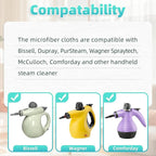 10 Pack Microfiber Cloth for Handheld Steam Shot, Steam Cleaner Accessories, Reusable Washable Steam Mop Pads Compatible with Most of Handheld Steam Shot/Cleaners （Blue）