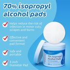The Pharma-C Company 70% Isopropyl Alcohol Pads [100 count]. First Aid - Antiseptic Wipes - Extra Large - Alcohol for minor cuts, scrapes and burns.
