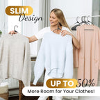 Our Modern Space 30 Pack Adult Plastic Hanger for Shirt Pants Coats Dresses Skirts Suits Jackets - Standard Thick Coat Hanger - Sturdy & Durable Design with Shoulder Grooves Hook - Grey