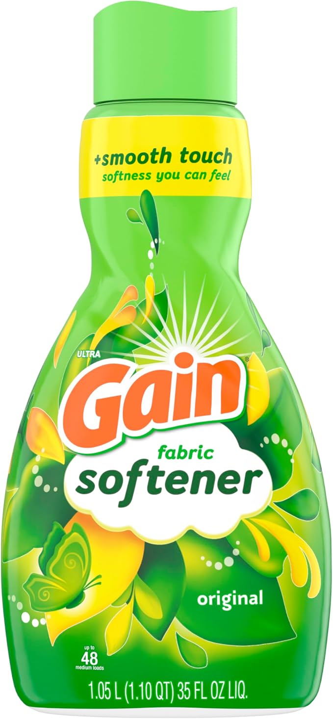 Gain Liquid Fabric Softener, Original Scent, 35 FL OZ LIQ., 48 Loads, Smooth Touch - softness you can feel
