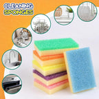 Scrub Sponge, Dual-Sided Temperature-Responsive Scrubber - Non-Scratch - Multipurpose Dish Sponges for Kitchens, Bathrooms, and Outdoor Use - 6 Pack