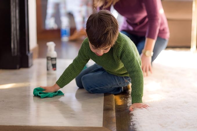 BETTER LIFE Granite Cleaner and Polish - Stone Countertop Cleaner for Marble, Quartz, Slate, Concrete Surfaces or Floors - Streak-Free Granite Stain Remover - 1 Gal Refill, Pomegranate & Grapefruit