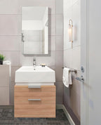 Krugg Medicine Cabinet | Recess or Surface Mount | Blum Hinge 170 Degree Soft Close|(20"x36")