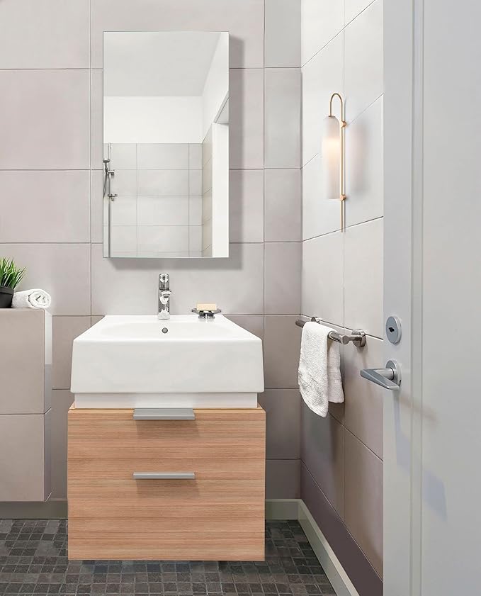 Krugg Medicine Cabinet | Recess or Surface Mount | Blum Hinge 170 Degree Soft Close|(20"x36")