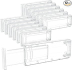 Lifewit 12 Pack 4" High Drawer Dividers 28-43.5cm/11-17" Adjustable Drawer Organizer for Clothes/Utensils, Expandable Drawer Organizer in Dresser/Kitchen/Bedroom/Office Organization & Storage Clear