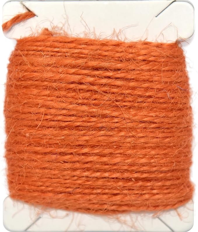 Jute Twine 15m Long Twine String for Crafts Gift Wrapping Packing Gardening Crochet Knitting Macrame Decor (Orange)