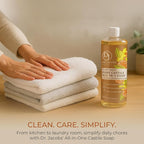 Dr. Jacobs Naturals Orange & Ginger Castile All-In-One Cleaner and Soap - Plant-Based Formula for House Cleaning Floors and Appliances - Gentle on Skin and the Planet - 32 oz, 1 Pack