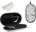 Double Eyeglasses Case, Hard Shell Dual Sunglasses Organizer with Zipper Clip Travel Glasses Storage for Women Men