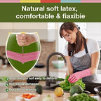 Kitchen Gloves for Washing Dishes - 5 Pairs Rubber Cleaning Gloves for Household Washing Dishes Cleaning Gardening, Non-Slip Dishwashing Gloves Reusable for Women Men Large