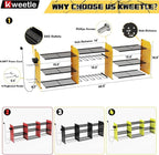 45" Power Tool Organizer Wall Mount with Charging Station - 3 Layer Storage Racks with 8 Cordless Drill Holder, 4 Hooks, Heavy Duty Garage Tool Organizer Storage for Workshop Shed Pegboard Basement