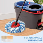 Spin Mop Replacement Heads, Microfiber Mop Refills, Easy to Replace (6 Heads)