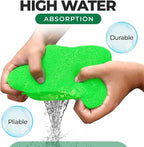 Multi-Purpose Sponges for Cleaning - Lime Green 4 Pack, Large Sponges for Car Washing, Tile & Grout, All Purpose Cleaning