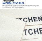 SCOTTCHEN 4Pcs Wool Cloths for Buffing,Polishing and Lapping, 6" x 4" x 1.55mm,Ideal for Lapidary, Jewelry,Glass,and Metalworking ect.