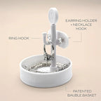 Diamond Drunk The Starter Collections - Non-Toxic, Fine Jewelry Cleaning Kit for Diamond, Gold, & Platinum Rings & More - 2 Months Supply of Safe, Sustainable Cleaner to Restore Shine - Patented Bauble Basket & Reusable Vessel