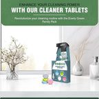 All Purpose Cleaner Tablets – Ecocert Certified & Pet Friendly – Multipurpose Cleaner for Kitchen, Bathroom, Glass & Stain Removal – Concentrated Lemon Scent - 4 Pack Makes 3 Liters