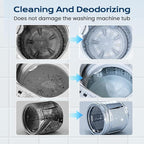 Washing Machine Cleaner Tablets, Deep Cleaning Descaler for Front & Top Load Washers, Clean Inside Drum and Laundry Tub Seal (1 box)