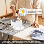 Mini Steamer＆Iron 2 in 1 Garment Steamer, Portable Travel Size Steam Iron for Clothes,1000W, 3 Mode Ironing, 250ML Detachable Water Tank, 8FT Power Cord, Leak Proof Design