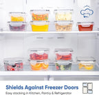 Chef's Path 72 Piece Airtight Food Storage Containers with Lids, 36 Containers and Lids, Stackable Kitchen and Pantry Canisters for Meal Prep and Food Storage - Transparent