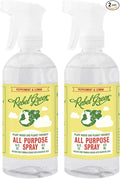 Rebel Green Natural All-Purpose Cleaning Spray - Plant-Derived Multi-Surface Cleaner with Essential Oils for Kitchen, Bath, Countertops and More - Peppermint & Lemon Scent - 16 oz - 2 Pack