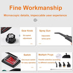 White Steam Cleaner 1200ML 2500W High Temperature Pressure Handheld Steam Cleaning Machine with Brush Heads and Gloves 7 in 1 for Car Floor Kitchen Bathroom Window Furniture