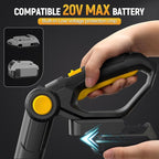 Cordless Tiller Cultivator Fit for DeWALT 20v Max Battery, 360RPM Electric Rototiller 7.8″ Tilling Width & 5″ Depth for Gardening & Farming(Battery not Included)