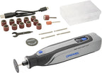 Dremel 8150-N/20 8V Cordless Rotary Tool Kit with Brushless Motor and LED Work Light - Variable Speeds, USB-C Rechargeable and Includes 20 Accessories
