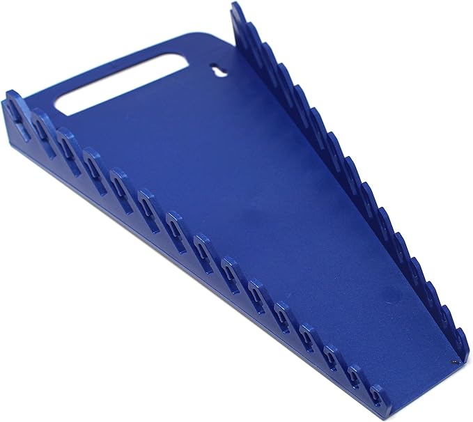 15-Tool Gripper Wrench Organizer Tray Kit - 2 Plastic Portable Gripper Tray Holders… (2 Piece Kit, Black & Blue)